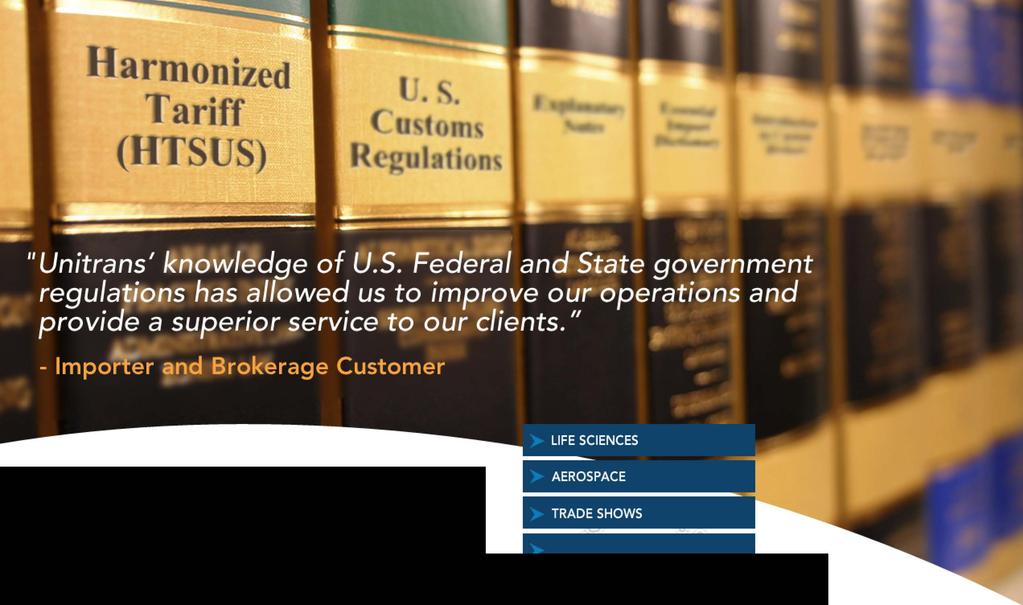 a o > Compliance Services Customs and Regulatory Compliance is now critical for exporters and importers