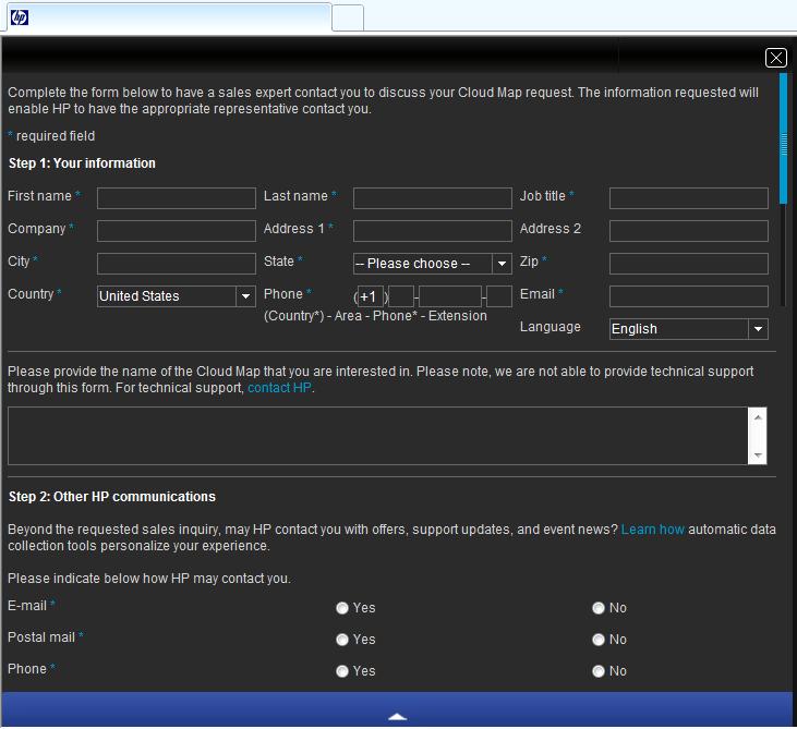 Figure 7. Selecting any application from the vendor list in the Application Deployment tab brings up this form.
