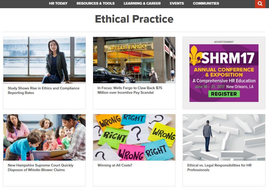 SHRM Support Resources 42 SHRM Toolkit: Ethics and Corporate Social