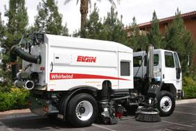 Figure 3: Photo of Elgin Whirlwind Vacuum Air Sweeper, example of effective vacuuming device Winter Maintenance Winter maintenance for a porous parking lot is certainly necessary, though it is