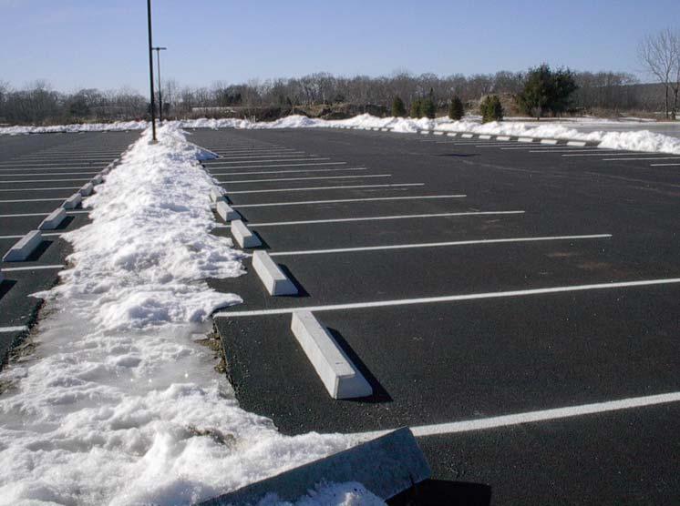 Figures 4 and 5: Neither the porous asphalt parking lot at