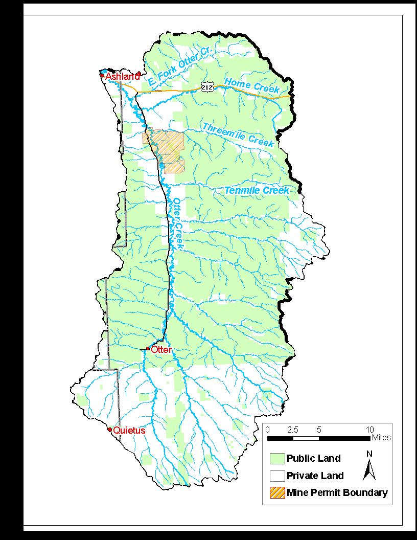 3 Otter Creek watershed 707 square miles Spans