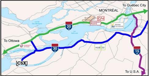 Infrastructure, commercial projects support presence To Ottawa Valleyfield Beauharnois 10 Miles Regional beltway expansion (Autoroute 30 opened Dec.