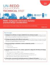 Considerations for REDD+ Safeguards Information Systems (English / Français / Español) summarises Technical Resource Series 1: REDD+ Safeguards Information Systems: Practical Design