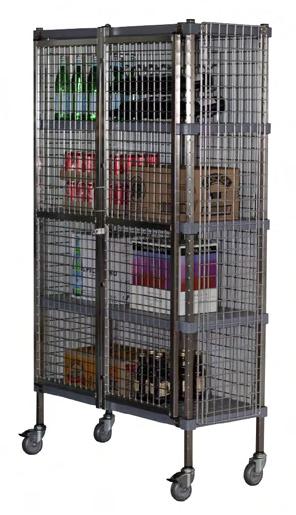 SHELVING ACCESSORIES Security Cage Safe Shelf Security Shelving allows storage and movement of costly items with safety and security. Heavy duty mesh panels secure the sides and back.