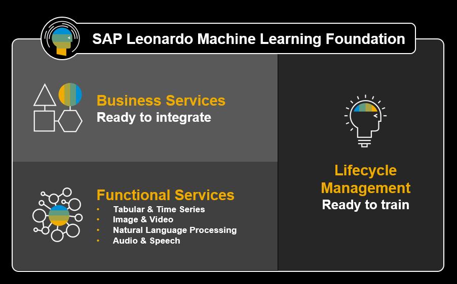 SAP Leonardo Machine Learning Foundation Offering Environment for data scientists to develop, train and manage models etc.