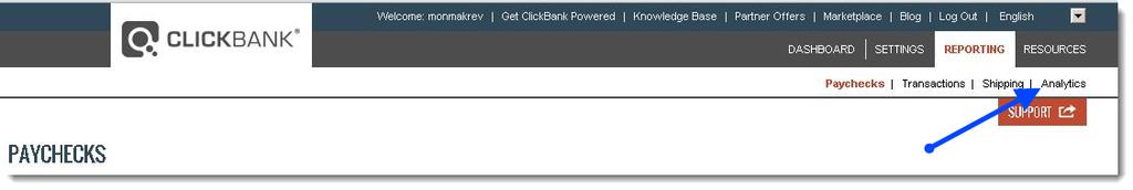 used Clickbank before this will be empty).