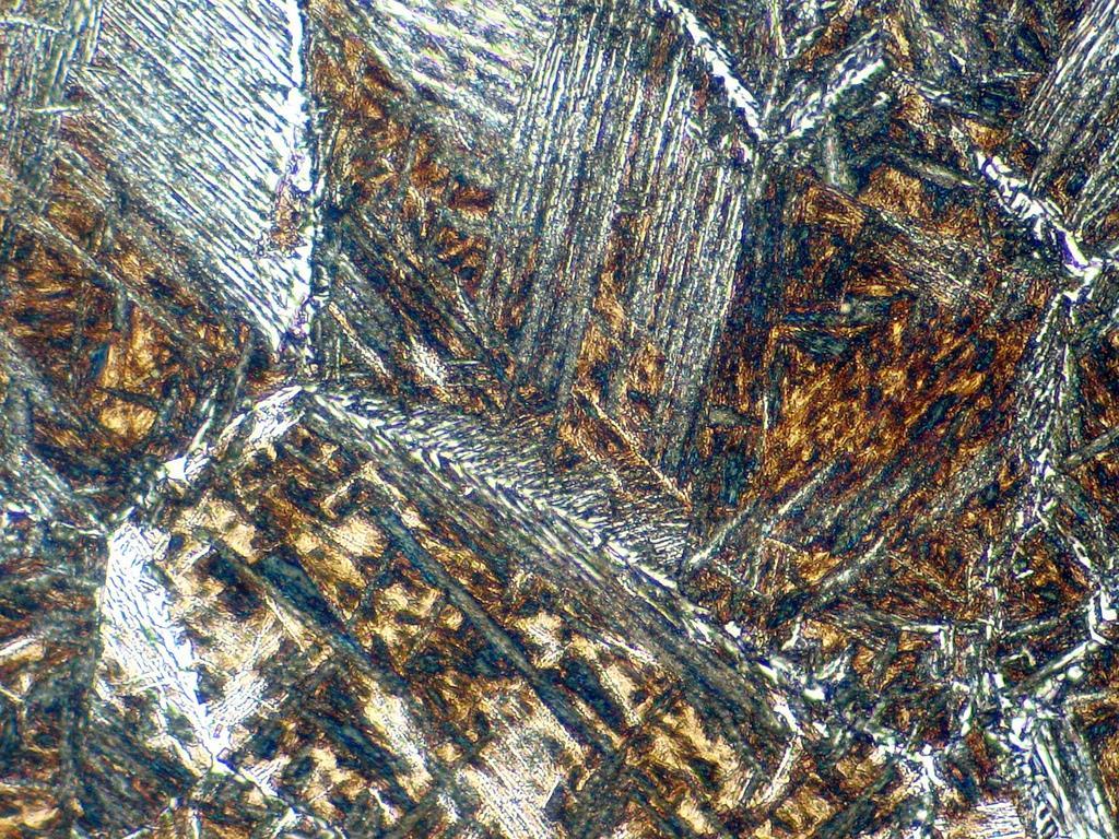 Micrograph showing martensite