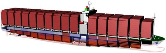 capacity : 20,000 cbm New Panamax ~ 14K TEU Generator : COGES x 2 sets Fuel LPG tank capacity : 12,800 cbm 5% more cargo than