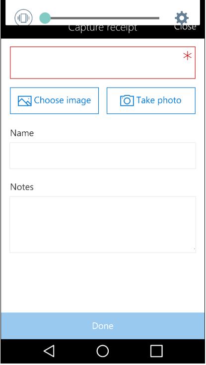 Expense management mobile workspace Lets users quickly create new expense lines on mobile device of their choice using an attached photo of a receipt.