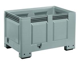 002-543 litres Ventilated Geobox with 2 runners Ext: 1200 x 1000 x 750mm Int: 1110 x 910 x 545mm Weight: 34 Kg Unit load: 450 Kg (stacked: 9 on 1) Lid: 8819.R04 Pallet quantity: 4 1200 x 800 4403.