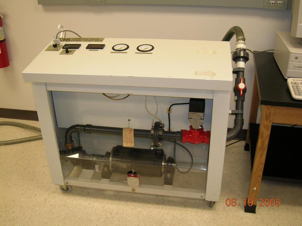 Figure 9: The Centrifugal Pump used to demonstrate pump performance mapping Pump Performance Curve (at 2000 rpm) and System Resistance System Pump Perf. 12.