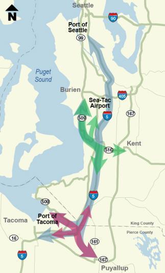 Seattle-Tacoma International Airport for a new south-access expressway for both passenger and air cargo Supports community and economic development consistent with the regional 2040 transportation,