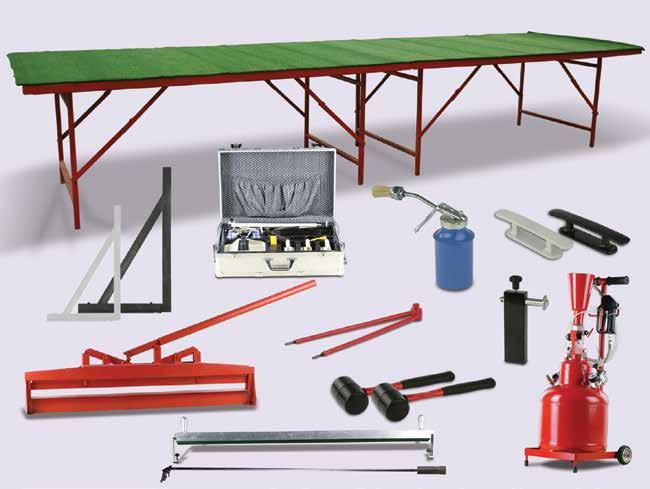 Manua Fabrication Equipment A compete set of professiona hand toos and manua fabrication equipment has been specificay deveoped to enabe the efficient and economica fabrication of ductwork.