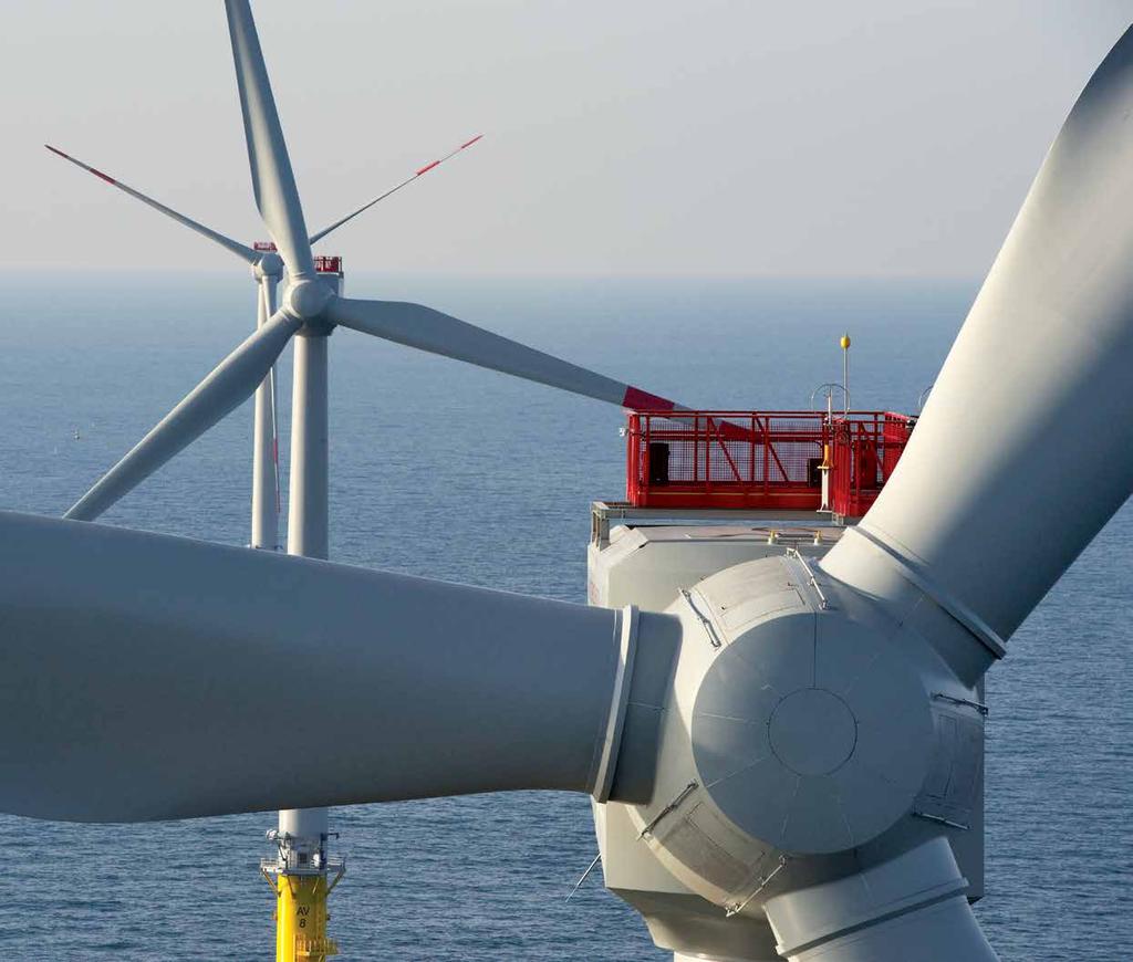 Alpha Ventus Offshore project A vision becomes reality. Areva Wind has set up six AREVA Wind M5000 wind generators in record time.