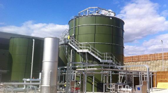 Biogas produced through anaerobic treatment can make the plant energy neutral or even a renewable energy producer.