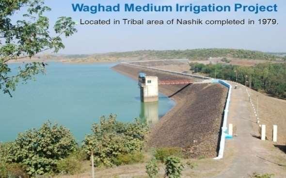The Project was completed in 1981. The Waghad Dam is under Upper Godavari Project in Dindori tehsil across the river Kolwan, which is a tributary of river Kadwa.