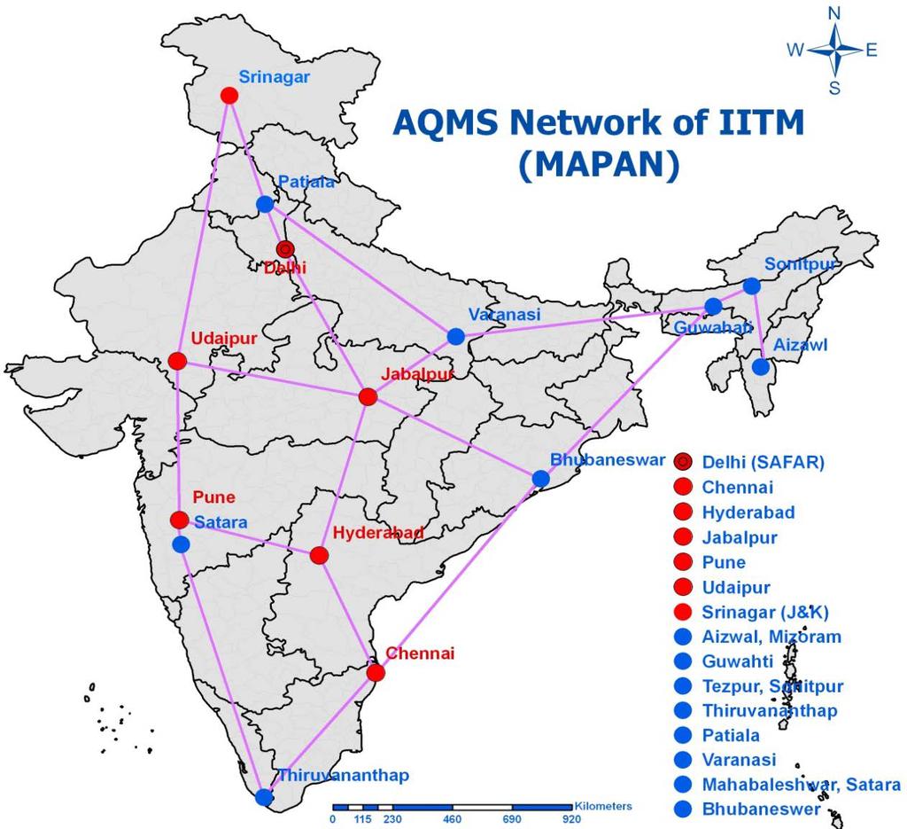(MAPAN-India 15 stations)