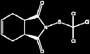 CHEMICAL PRODUCT IDENTIFICATION Product Name: Captan Molecular Formula: Molecular Weight: 300.61 Chemical Name: N-Trichloromethylhio-4-cyclohexene-1.