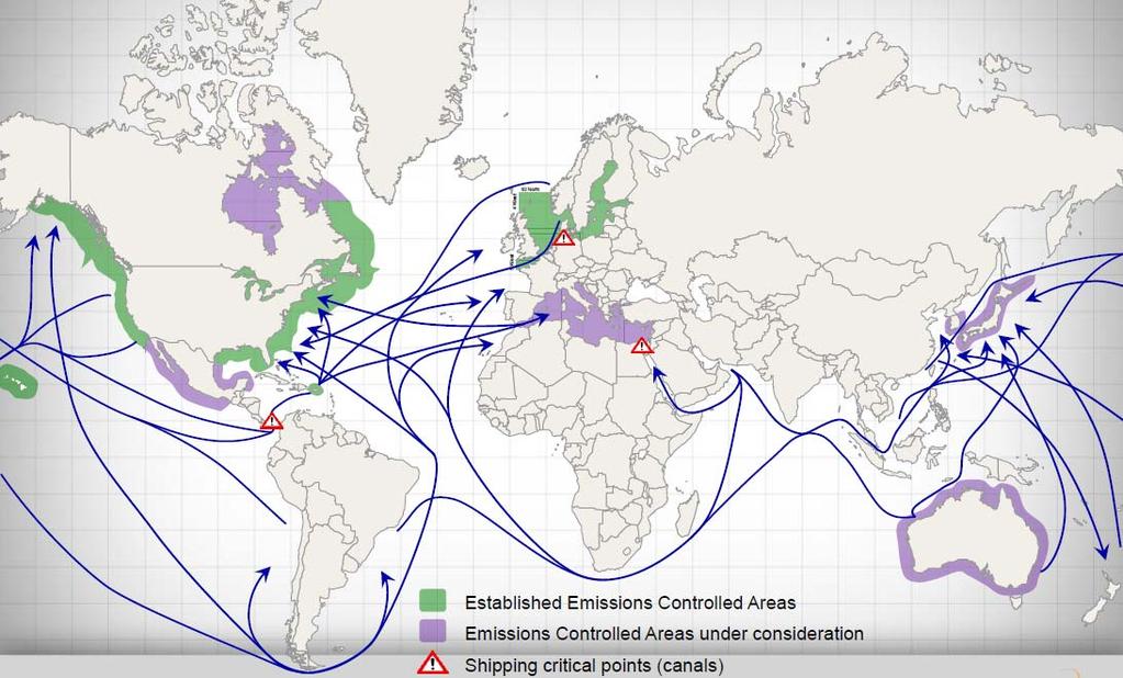 1 Environments Issues World wide Ocean lane distribution & ECA /
