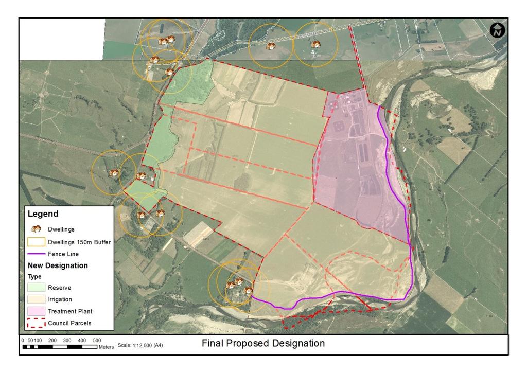 Figure 1.2 Final Designation Areas 1.2 Site Characteristics LiDAR survey data for the site shows the land to have limited relief, apart from a stopbank and some residual stream channel features.