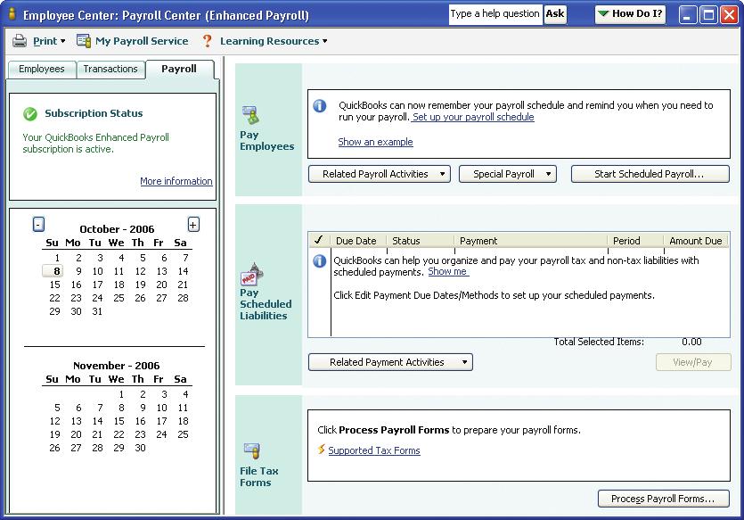 . Click Set up your payroll schedule in the Pay Employees section on your employee center (see Figure -) and the Edit Pay Schedule window will open.