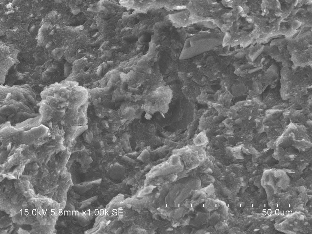 63 4.3 Surface Morphology Figure 4.15 illustrates that the SEM image for un-irradiated ATH-ABS composites without adding ZB.