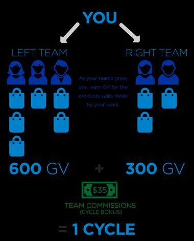 3RD WAY TO EARN: TEAM COMMISSIONS EARN COMMISSIONS FROM YOUR TEAMS SALES As you build a network of distributors, they are placed into your distributorship s Team Tree on the right or left Team.