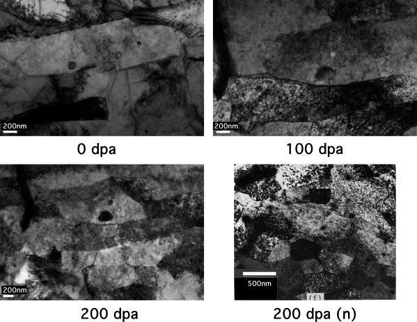 scale bar 5 500 nm). Fig. 5. Bright field defocus images of small (1 2 nm) voids in MA957 ODS alloy irradiated in situ at 5008C with 1 MeV Kr 11 ions to a dose of 200 dpa. Scale bar 5 20 nm.