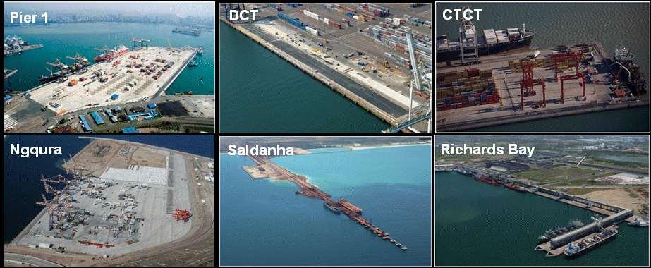 MEGA PROJECTS UNDERTAKEN AT TPT OVER PAST 5 YEARS Each project increased port capacity Pier 1: 720K TEU RTG/RMG Terminal, commissioned in Durban [R1.