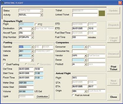 A custom interface imports standard airline marketing schedules into FuelsManager Aviation Dispatch. FIDS.