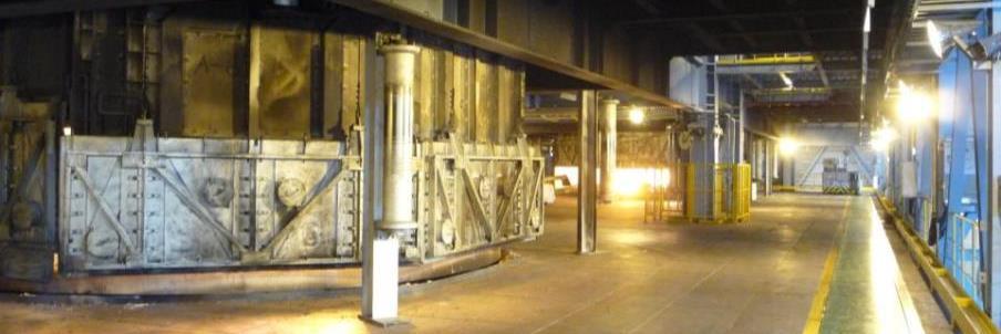 The furnaces are characterized by encapsulated electrode columns with hydraulic control, contact clamp tightening operation, and short and low inductive electrical feeders.