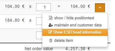 Maintain head information Different head information is necessary for different material types. For example: ESD Materials need head information, Licenses need different head information.