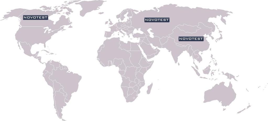 www.novotest.biz NOVOTEST's worldwide dealer network supplies and supports our products throughout the world. Please contact us for the authorized dealer in your country.