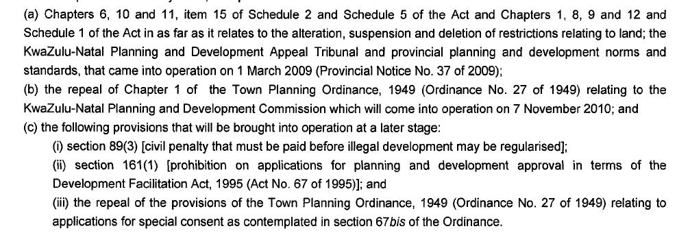 1.7.1. Planning and Development Act Manual Another set of guidelines entitled Users Manual on the KwaZulu-Natal Planning and Development Act No.
