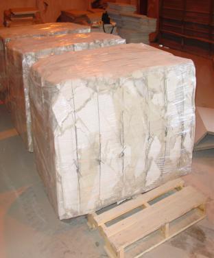 Bulk Recycled Ceilings Model Bulk/Baled Material C&D Contractor Comingled Site separated C&D Processor (regional) Armstrong Segregates fiberglass insulation & recycled ceilings into roll-off or