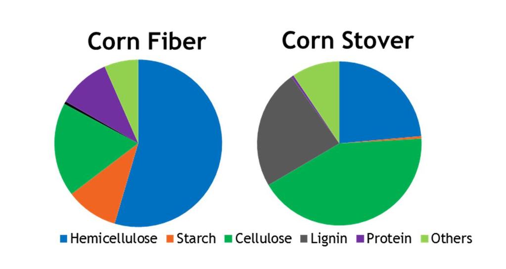 glucose C5 Variation in biomass feedstock