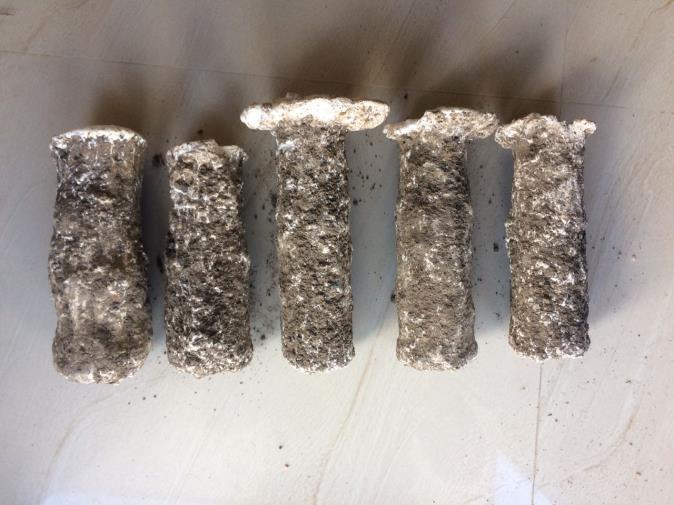 1.1cm, 0.8cm and 0.6cm for ordinary column and reinforced column of 0.25L, 0.5L, 0.75L and1.0l respectively. 3.