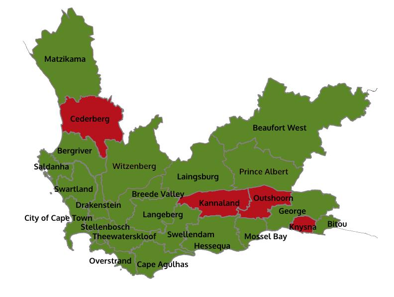 How are WC municipalities doing? May 16 22 of 25 ready (SPLUMA, LUPA, By-laws, etc.