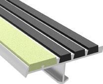 Safe-T-Lume Nystrom s Safe-T-Lume Ribbed Bar Abrasive Stair treads are the industry s most popular glow-in-thedark tread option.