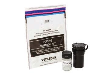 URINE Partial Urine Sampling Kit Product code: BPK2 The Versapak Partial Urine Sampling Kit is used for the safe storage of athletes partial urine samples until a complete sample can be provided.