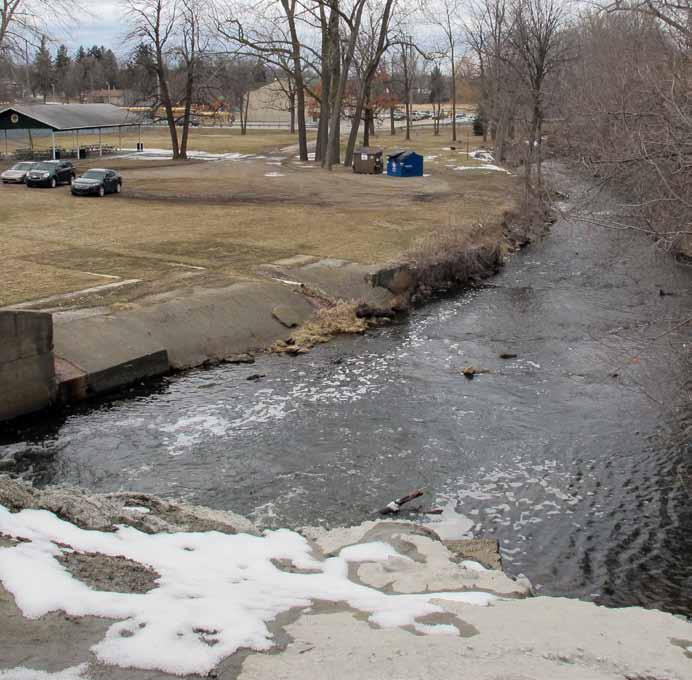 Goodrich Park will become more directly connected to the floodplain with the proposed dam improvements.