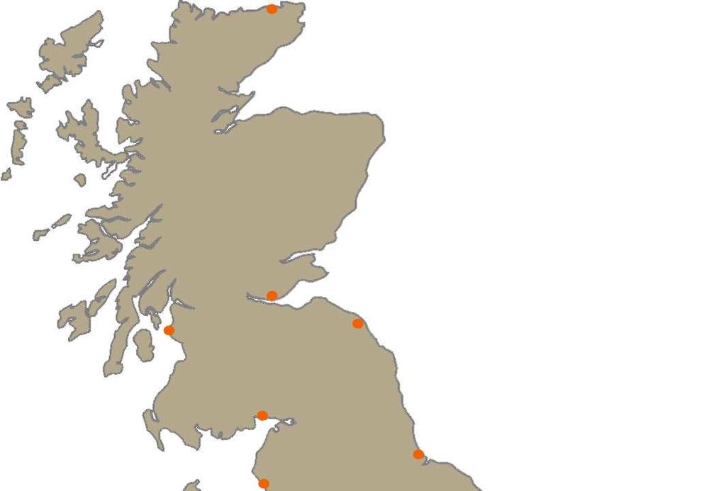 Dounreay Key Regions Scotland Scotland Rosyth Torness Hunterston Chapelcross Hartlepool Key Regions: