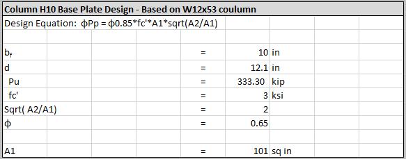 4.5 Column Base Plate