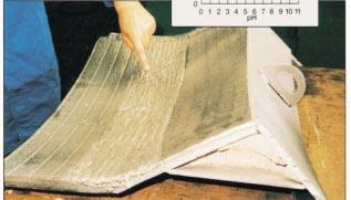 erosive process continually strip off the protective oxide layer, wearing away the base metal.