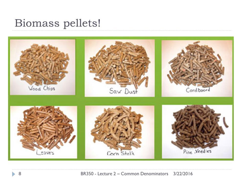 http://www.pellet-press.com/news/biomass-pellet-machines.html Pellets are an excellent way to take loose biomass and make it uniform and high density.