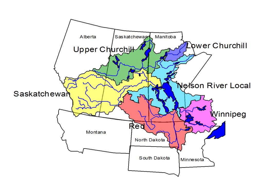 The Lake Winnipeg drainage basin is a