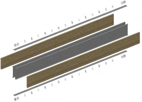 The cold formed section works together with a timber beam (Figure 1a,b).