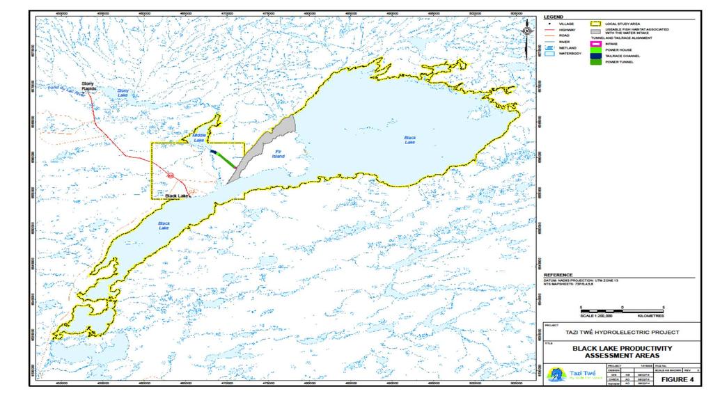 Figure 4 Area between Fir Island and the North Shore of Black Lake Source: Golder Associates: February 2014.