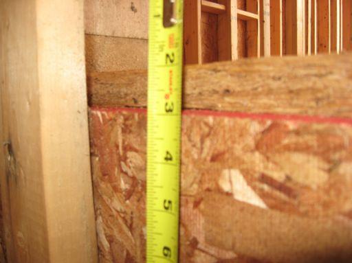 Sample Shrinkage Calculation for Typical Story Tongue and Groove OSB Floor Sheathing - Exposure 1